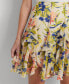 Petite Ruffled Floral Miniskirt