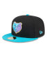 Фото #1 товара Men's Black, Turquoise Memphis Grizzlies Arcade Scheme 59FIFTY Fitted Hat