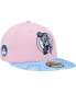 Фото #1 товара Men's Pink, Light Blue Boston Celtics Paisley Visor 59FIFTY Fitted Hat