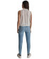 ფოტო #6 პროდუქტის Women's Ruffled Split-Neck Elastic-Waist Top