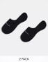 Фото #1 товара GANT 2 pack invisible logo socks in black