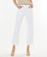 Women's High Rise Straight with Exposed Button Jeans