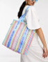 House of Holland large tote bag in multi colours