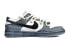【定制球鞋】 Nike Dunk Low 黑芒 简约百搭 手绘泼墨 解构鞋带 低帮 板鞋 GS 黑灰白 / Кроссовки Nike Dunk Low DH9765-102