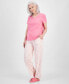 ფოტო #1 პროდუქტის Women's Printed Drawstring Pajama Pants, Created for Macy's
