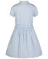 ფოტო #2 პროდუქტის Big Girls Cotton Printed Logo Striped Shirtdress