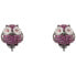 Серьги LANCASTER JLA-EAR-OWL-5 "Фиолетово-черные" Purple / Ip Black - фото #2