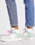 Фото #4 товара Pimkie high top trainers in white with green colourblock