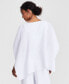 ფოტო #2 პროდუქტის Petite Lace V-neck Gauze Poncho, Created for Macy's