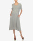 ფოტო #5 პროდუქტის Women's Short Sleeve Midi Dress