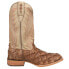 Фото #1 товара Durango Exotic Tobacco Pirarucu Western Square Toe Cowboy Mens Beige Casual Boo