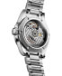 ფოტო #3 პროდუქტის Women's Swiss Automatic Conquest Diamond Accent Stainless Steel Bracelet Watch 34mm