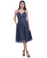 ფოტო #1 პროდუქტის Women's Floral Sequin Sleeveless Fit & Flare Dress