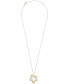 Фото #3 товара Wrapped diamond Flower 20" Pendant Necklace (1/6 ct. t.w.) in 14k Gold, Created for Macy's