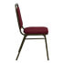 Hercules Series Trapezoidal Back Stacking Banquet Chair In Burgundy Fabric - Gold Vein Frame
