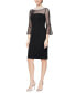 ფოტო #1 პროდუქტის Embellished Illusion Sheath Dress