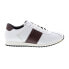 Фото #1 товара Bruno Magli Evo EVO5 Mens White Leather Lace Up Lifestyle Sneakers Shoes 9.5