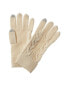 Фото #1 товара Forte Cashmere Luxe Cable Wool-Blend Gloves Women's White