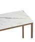 Фото #4 товара Rectangular Wood Side Table with Marble Top