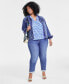 Trendy Plus Size Floral-Print Ruffled-Trim Blouse, Created for Macy's