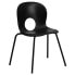 Фото #4 товара Hercules Series 770 Lb. Capacity Designer Black Plastic Stack Chair With Black Frame