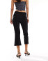 Weekday Electra capri trousers in black