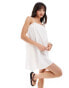 Wednesday's Girl gauzey smock cami dress in white