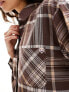 Miss Selfridge oversized shirt in brushed check 32 - фото #3