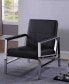 Fifth Avenue Faux Leather and Stainless Steel Accent Chair