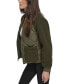 Фото #6 товара Women's Mixed Sherpa and Quilt Bomber Jacket