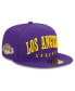 Фото #1 товара Men's Purple Los Angeles Lakers Big Arch Text 59FIFTY Fitted Hat