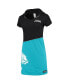 ფოტო #3 პროდუქტის Women's Black, Teal Jacksonville Jaguars Hooded Mini Dress