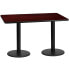 Фото #1 товара 30'' X 60'' Rectangular Mahogany Laminate Table Top With 18'' Round Table Height Bases