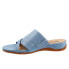 Softwalk Taraz S2320-443 Womens Blue Extra Wide Leather Strap Sandals Shoes