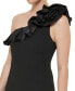 Women's Rosette One-Shoulder Gown