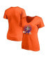 Фото #1 товара Women's Trevor Lawrence Orange Clemson Tigers Caricature V-Neck T-shirt