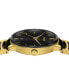 ფოტო #2 პროდუქტის Unisex Swiss Centrix Black Ceramic & Gold PVD Bracelet Watch 40mm