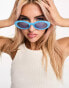 Фото #6 товара AJ Morgan oval festival sunglasses in pale blue