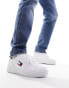 Фото #2 товара Tommy Jeans retro basket trainers in white