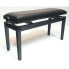 Burghardt 106 Duett Bench - Black Polished - Leather