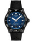 ფოტო #1 პროდუქტის Men's Swiss Automatic Seastar 1000 Powermatic 80 Black Synthetic Strap Watch 40mm