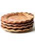 Фото #1 товара Fundamental Wood 11" Ruffle Dinner Plate Set of 4, Service for 4