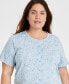 Фото #2 товара Plus Size 2-Pc. Cotton Cropped Pajamas Set, Created for Macy's