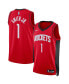 Фото #3 товара Men's and Women's Jabari Smith Jr. Red Houston Rockets 2022 NBA Draft First Round Pick Swingman Jersey - Icon Edition
