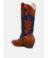 Фото #2 товара fallon faux leather patchwork cowboy boots