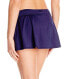 Фото #2 товара Anne Cole 259042 Women's Live in Color Swim Skirt Navy Size X-Small