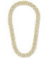 ფოტო #3 პროდუქტის Men's Diamond Pavé Wide Link 24" Chain Necklace (1/2 ct. t.w.)