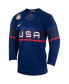 ფოტო #4 პროდუქტის Men's Blue Team USA Hockey 2022 Winter Olympics Collection Jersey