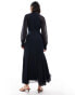 Фото #4 товара ASOS DESIGN high neck maxi dress with godet hem in navy