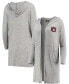 Фото #1 товара Women's Heathered Gray Auburn Tigers Cuddle Soft Duster Cardigan